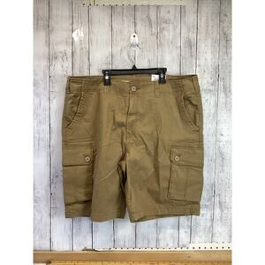 Sonoma Men's Classic Cargo Short Tan Khaki Sides Pockets Cotton NWT Size 40